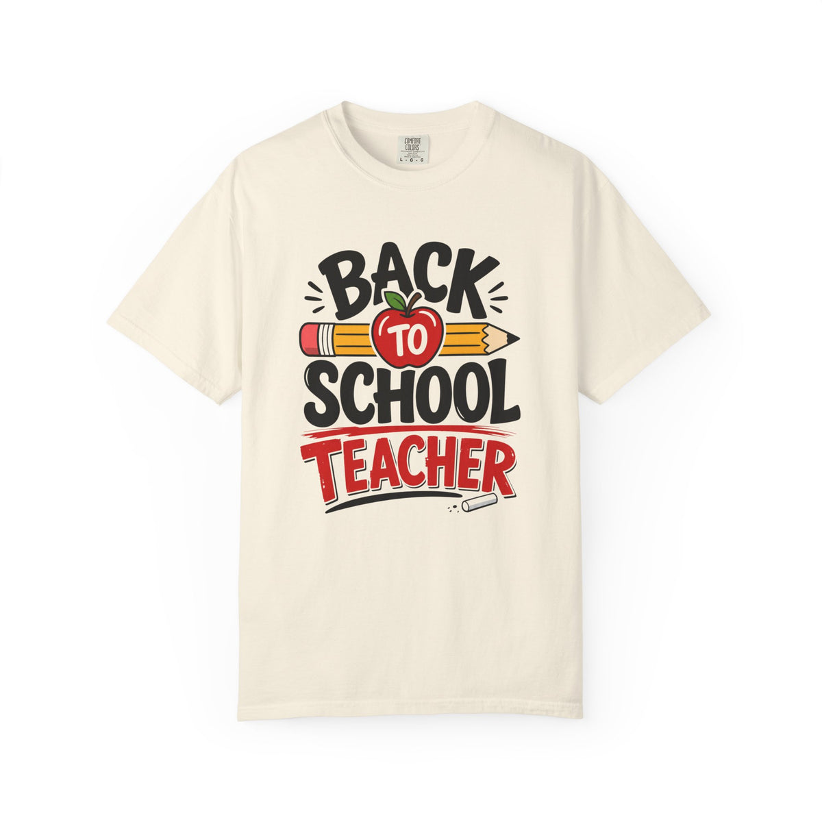 Back to School Teacher T-Shirt — Cute Pencil & Apple Classroom Tee