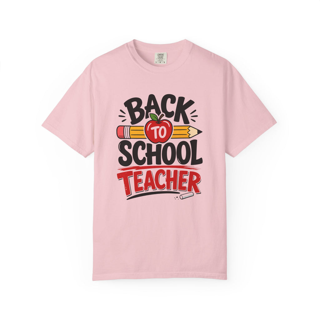 Back to School Teacher T-Shirt — Cute Pencil & Apple Classroom Tee