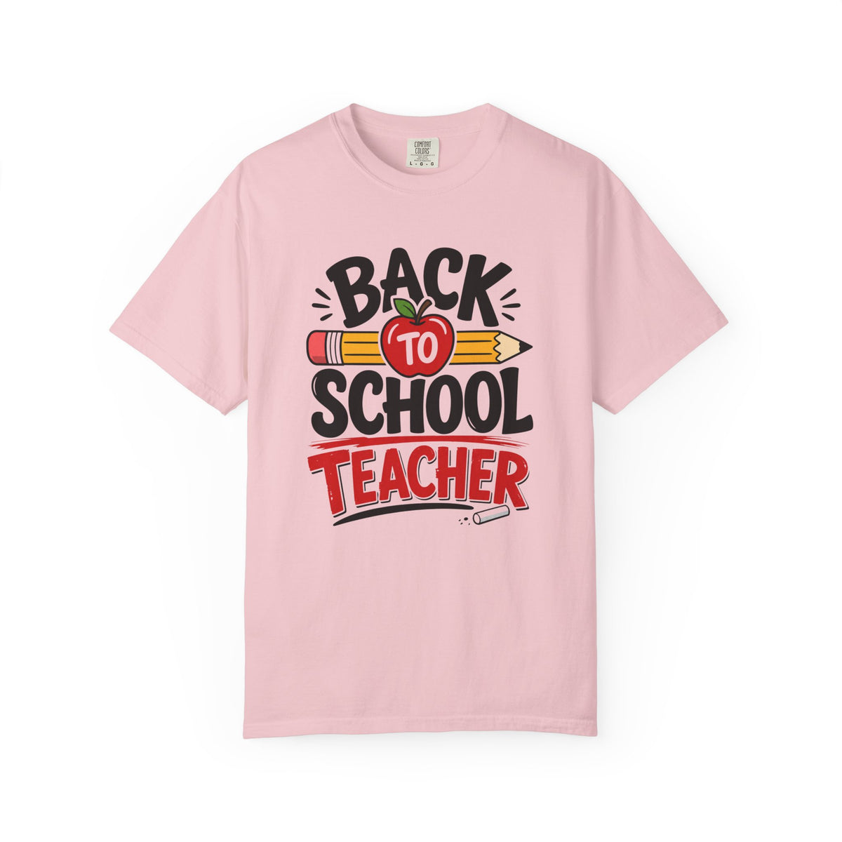 Back to School Teacher T-Shirt — Cute Pencil & Apple Classroom Tee
