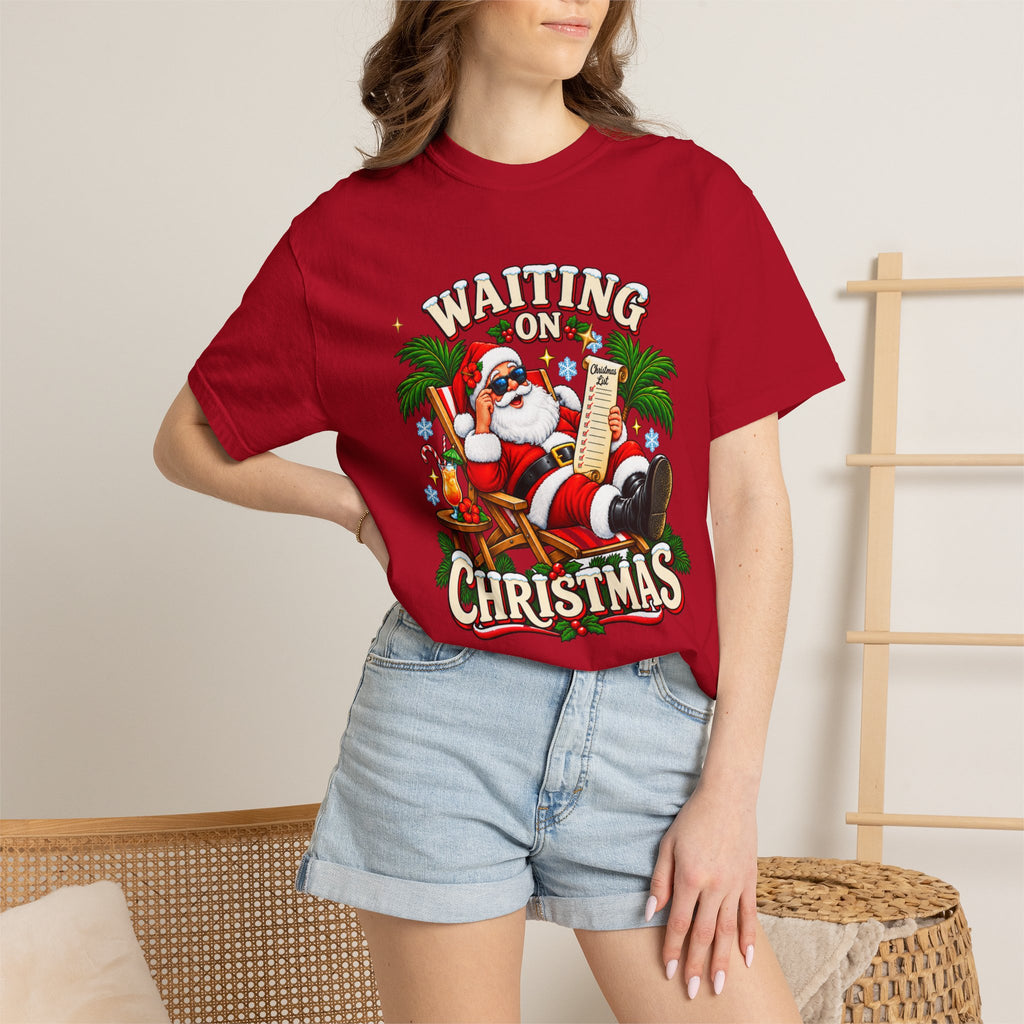 Christmas T-Shirt — "Waiting on Christmas" Santa Holiday Tee
