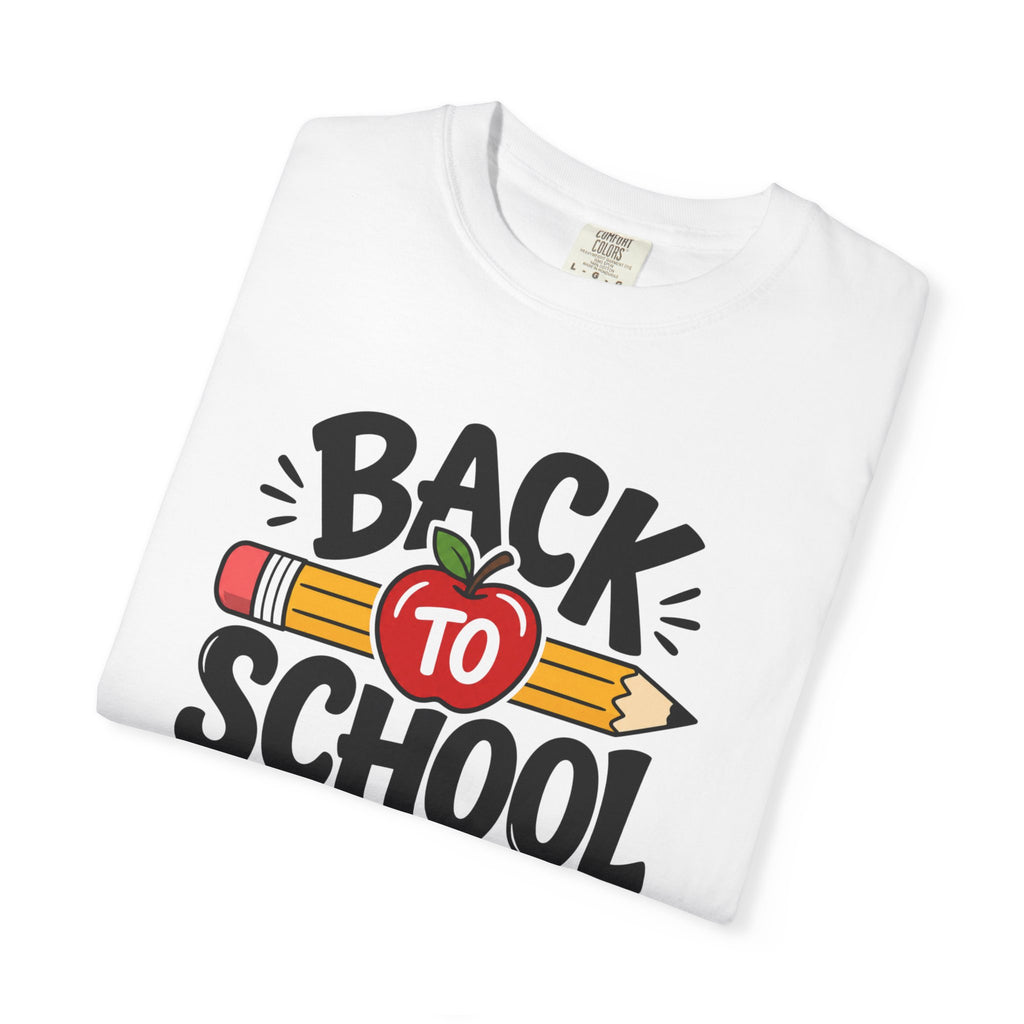 Back to School Teacher T-Shirt — Cute Pencil & Apple Classroom Tee