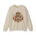 Mahjong Queen Crewneck Sweatshirt — Vintage Crown & Floral Mahjong Player Gift