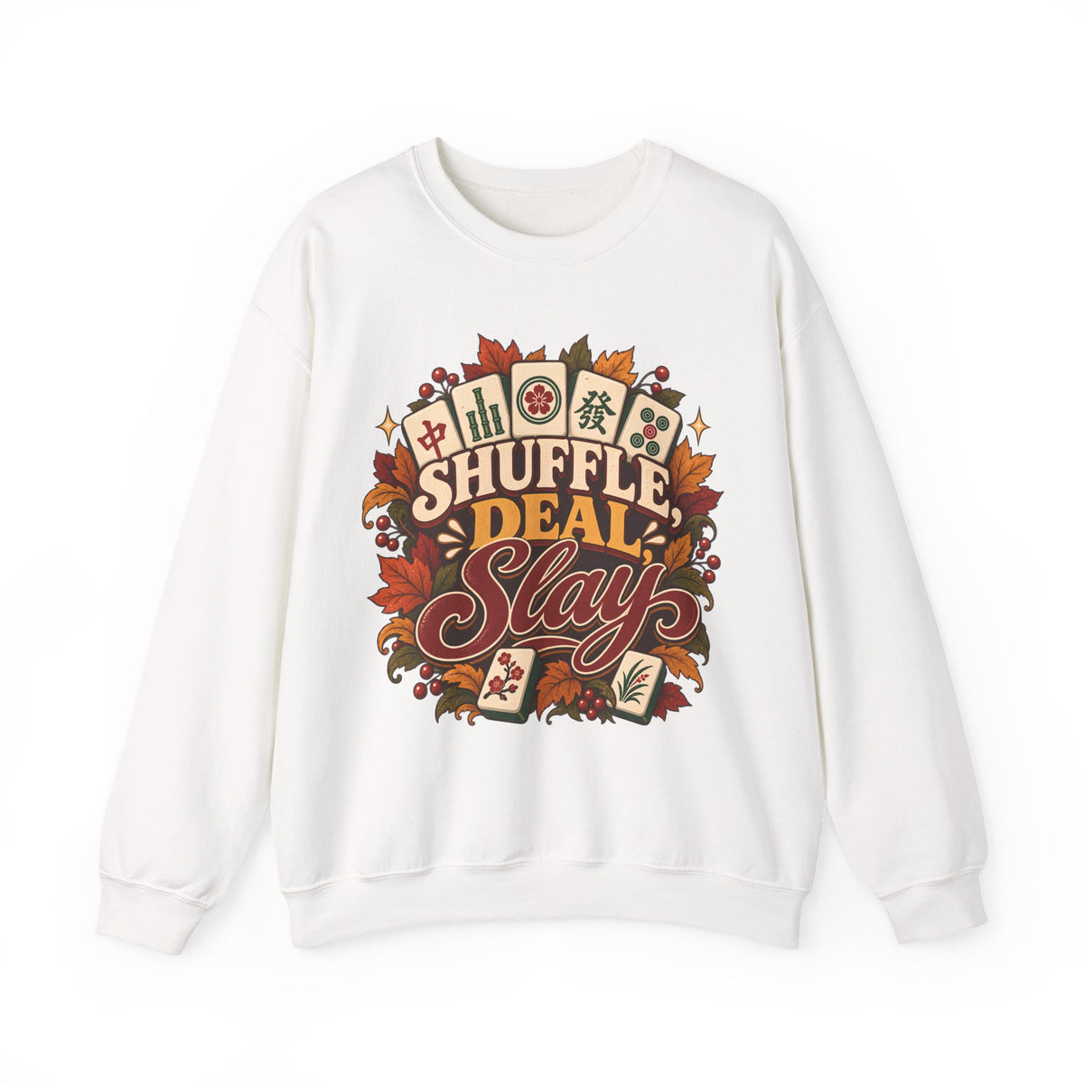 Shuffle Deal Slay Mahjong Fall Game Crewneck Sweatshirt
