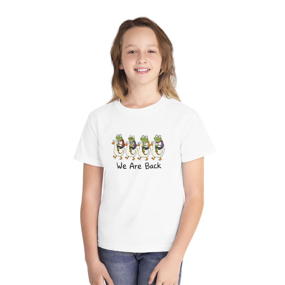 Kids Frog Parade T‑Shirt – "We Are Back" Cute Frog March Youth Tee