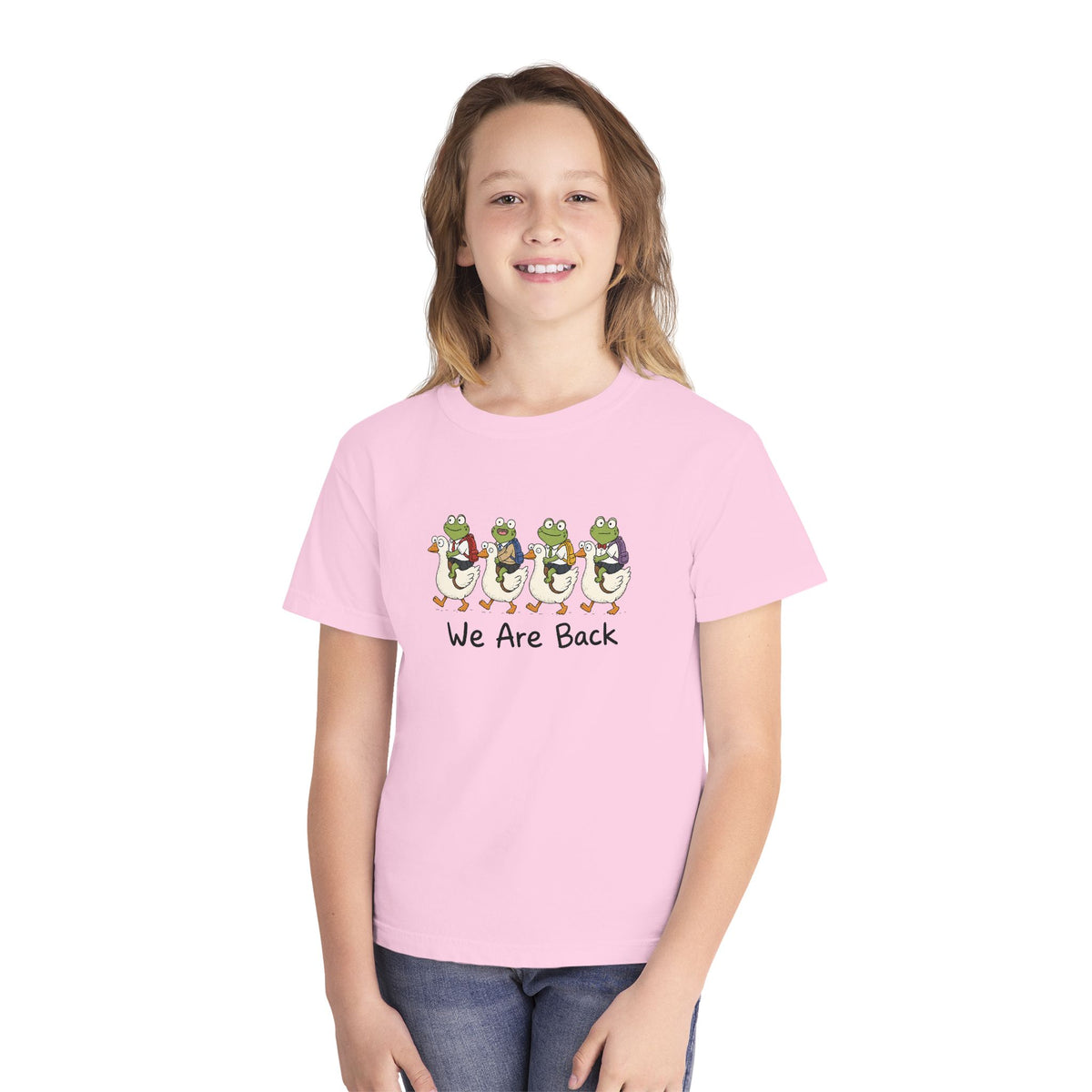 Kids Frog Parade T‑Shirt – "We Are Back" Cute Frog March Youth Tee