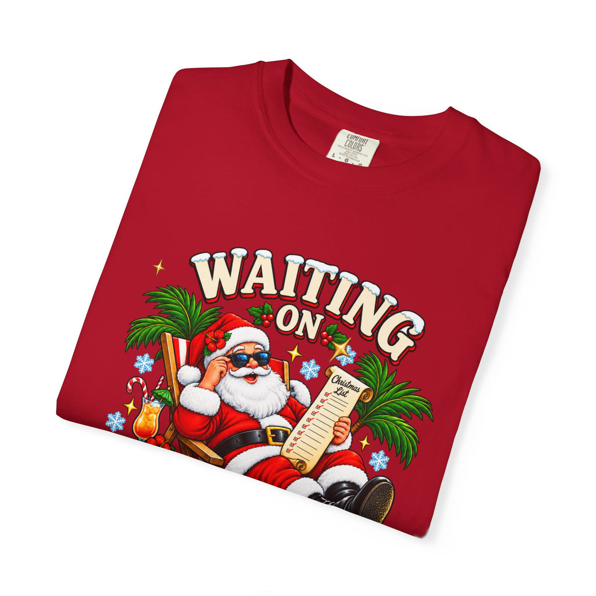 Christmas T-Shirt — "Waiting on Christmas" Santa Holiday Tee