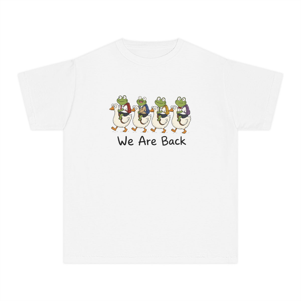 Kids Frog Parade T‑Shirt – "We Are Back" Cute Frog March Youth Tee