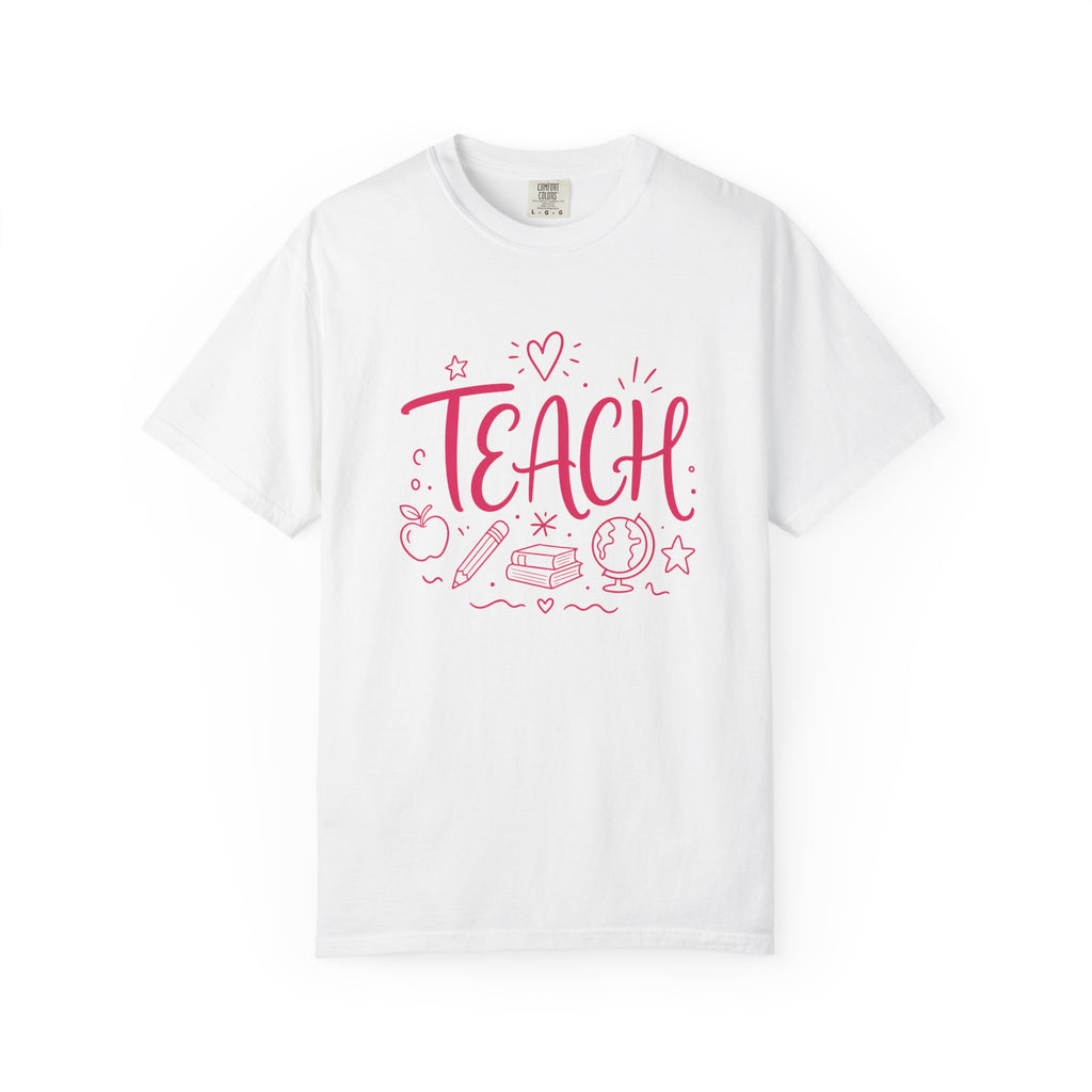 Teach Doodle T-Shirt for Female Teachers