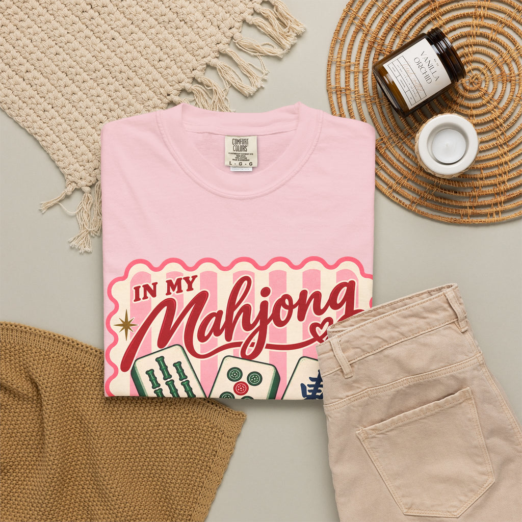 Mahjong Era T-Shirt — Vintage Mahjong Tiles Graphic Tee for Women