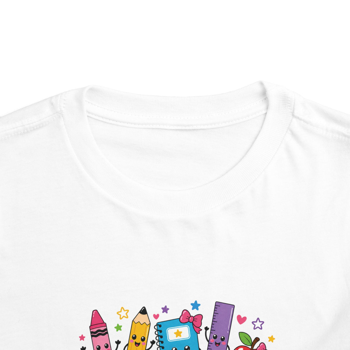 1st Grade Toddler Tee – Cute School Crayons & Friends Back-to-School Shirt for Girls