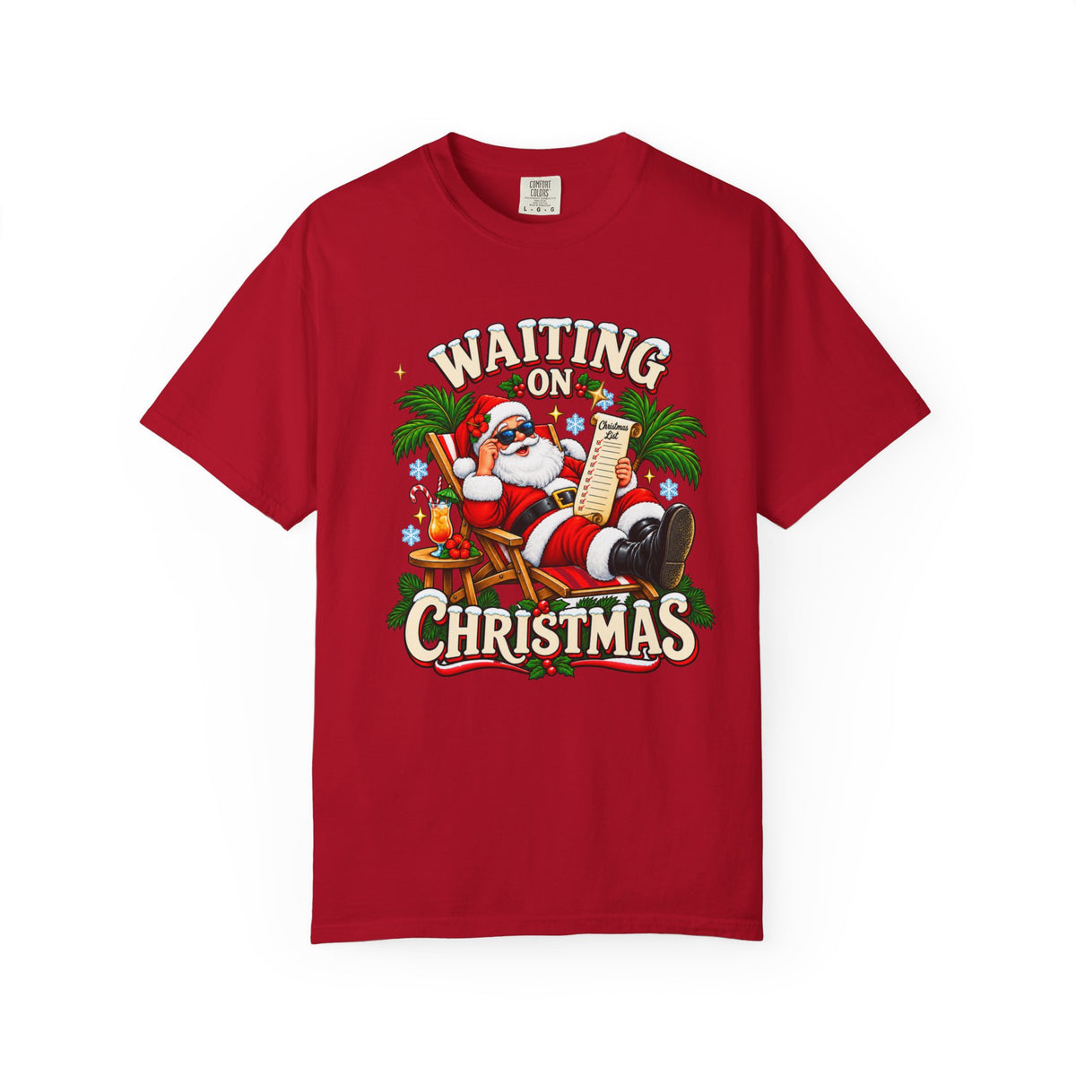 Christmas T-Shirt — "Waiting on Christmas" Santa Holiday Tee