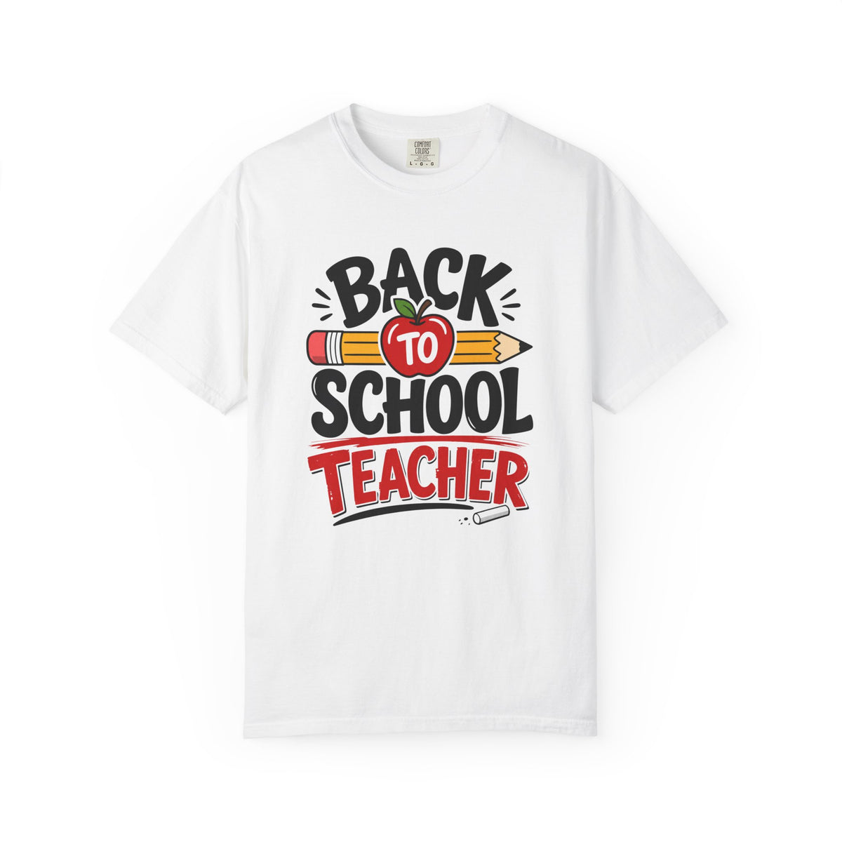 Back to School Teacher T-Shirt — Cute Pencil & Apple Classroom Tee