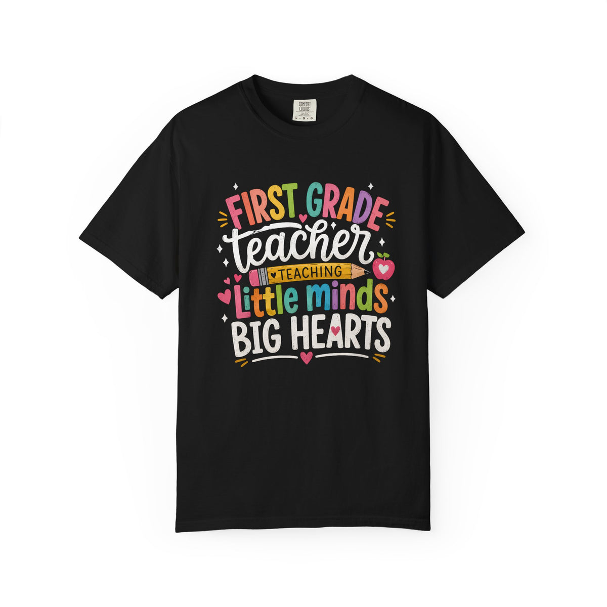 Back to School Teacher T-Shirt — Cute Pencil & Apple Classroom Tee