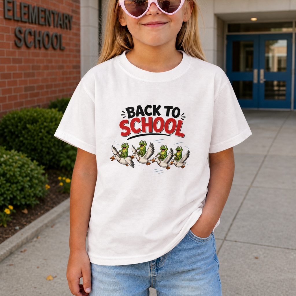 Kids Frog Parade T‑Shirt – "We Are Back" Cute Frog March Youth Tee